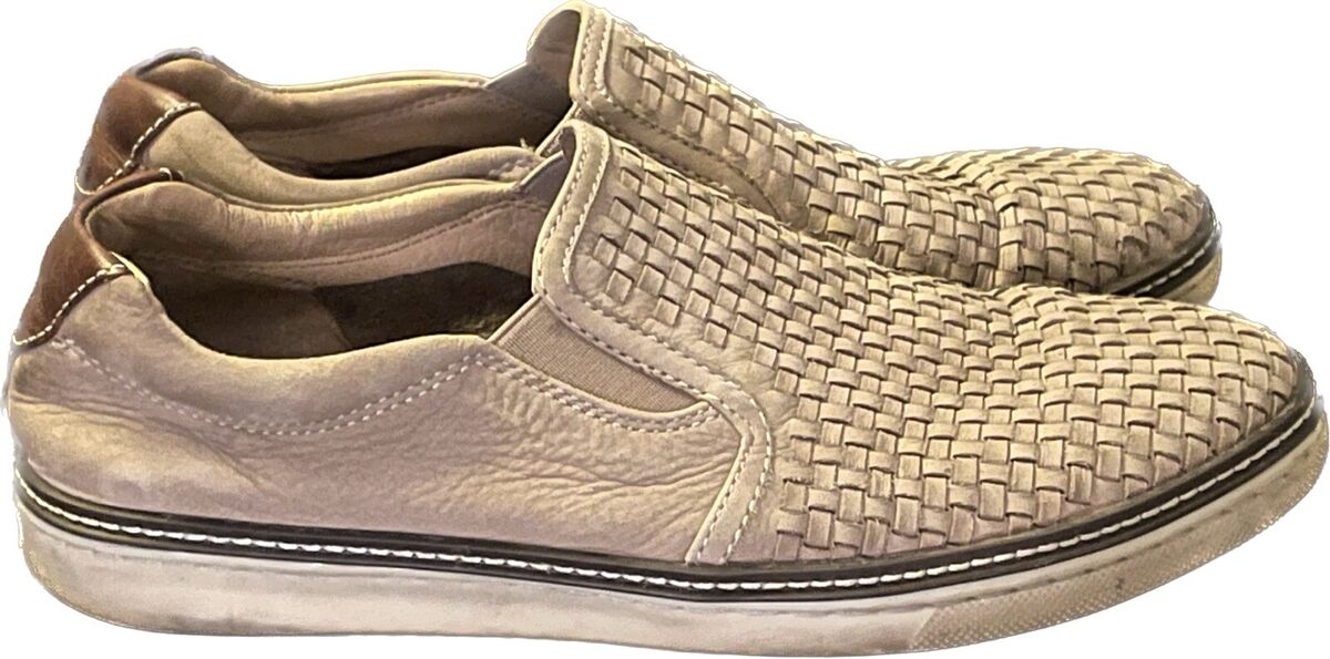 Johnston Murphy J&M Slip On Shoes-Brown Woven Sneakers Johnston Murphy J&M Slip On Shoes-Brown Woven Sneakers