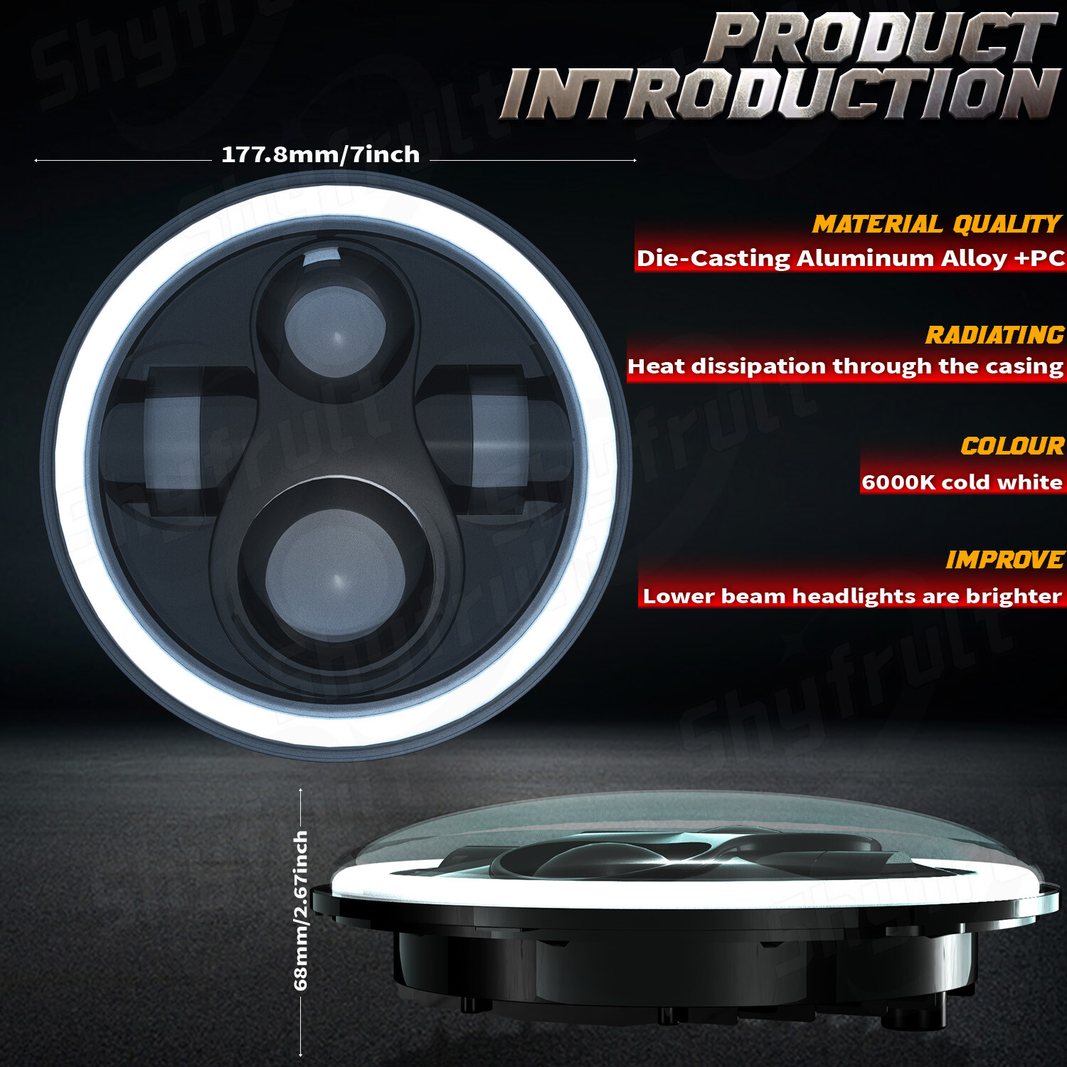 Pair7 Inch Round Headlight Glass Housing Lamp For Mazda Miata MX5 MX5 19901997 eBay