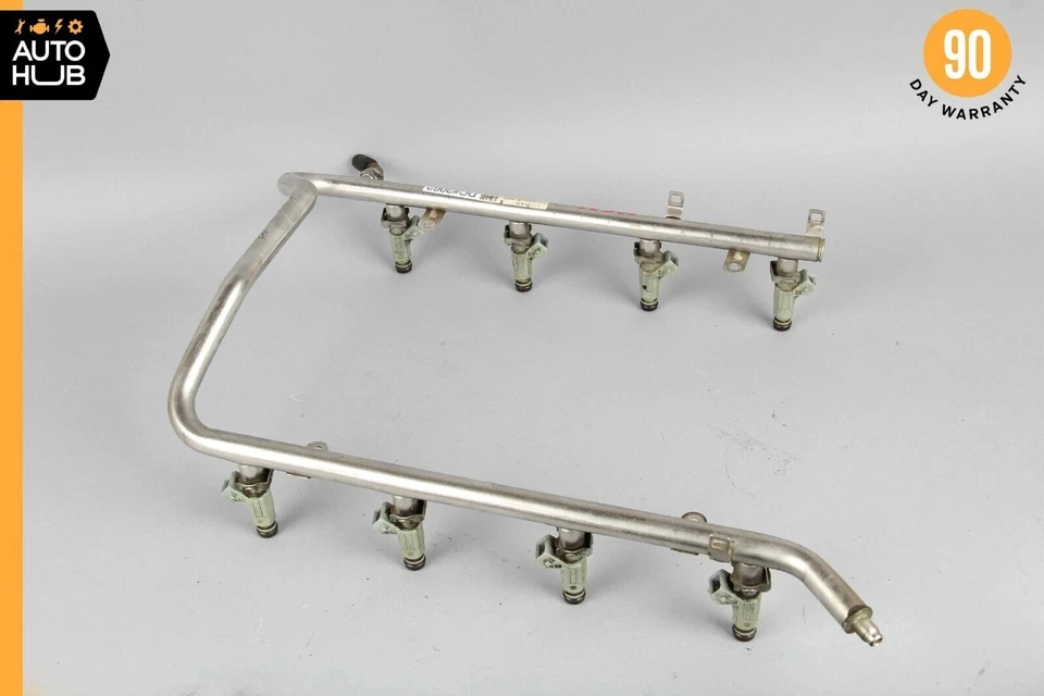 Рельса топливной форсунки 00-06 Mercedes R230 SL500 CLK430 E500 с форсунками изготовитель оборудования - Изображение 3 из 4