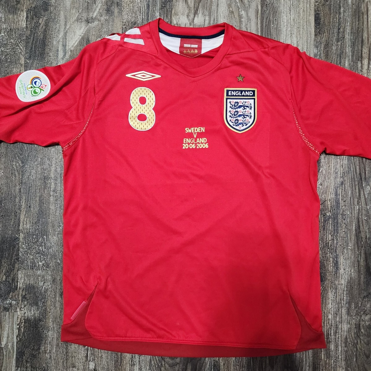 umbro England サッカーユニフォーム 2006 Umbro England Away Soccer Jersey Frank Lampard Men XL World