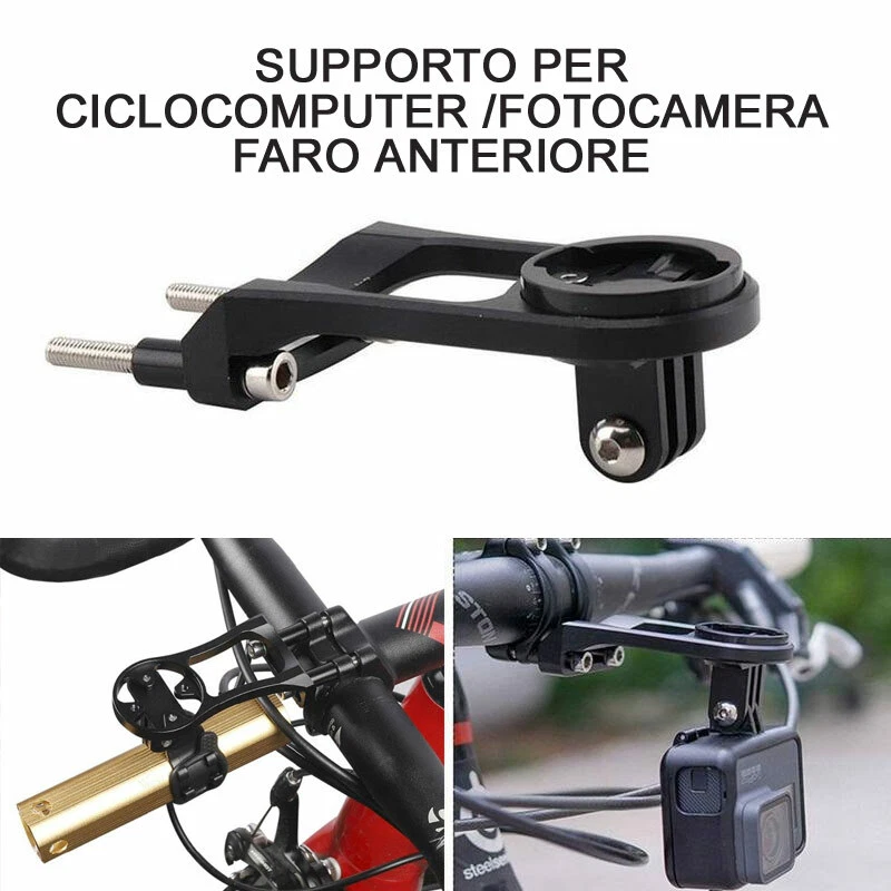 SUPPORTO BICI PER CICLOCOMPUTER /FOTOCAMERA /FARO/ GPS in alluminio 57gr - Immagine 3 di 4