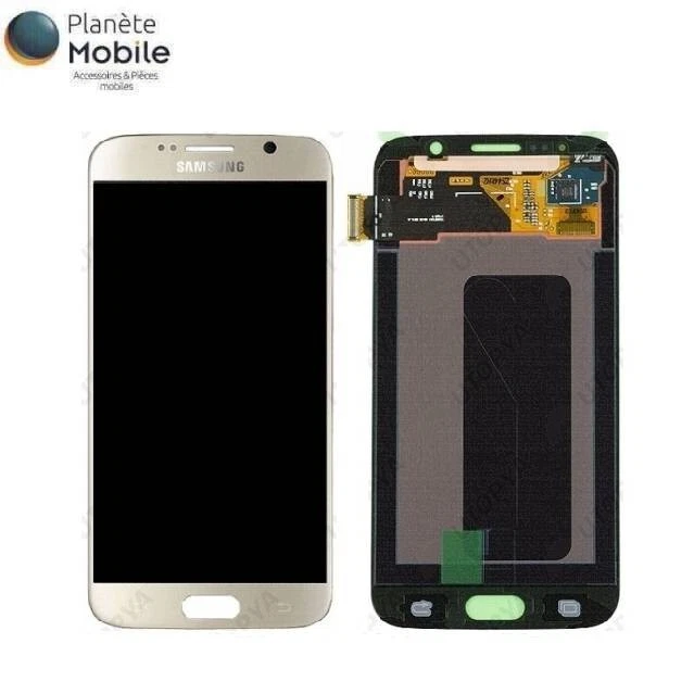 Original Ecran LCD Complet Or Sur Châssis Pour Samsung Galaxy S6 G920F - Photo 1/1