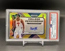 2023 Prizm DP Ricky Council GOLD College Penmanship Auto 🔥 /10 PSA 9
