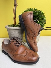 Florsheim Boys Reveal Wingtip Jr Tan Derby Shoes Size 2M Youth 16574-221