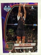 2024-25 Bowman University Chrome - Jalil Bethea #28 Purple Lava Refractor (RC)
