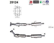 KATALYSATOR FÜR MAZDA 6 STATION WAGON (GY), MAZDA 6 STUFENHECK (GG) - AS 25124