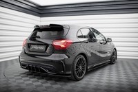 Heckansatz Diffusor Passend FüR Mercedes A Amg-Line W176 FL Schwarz Matt
