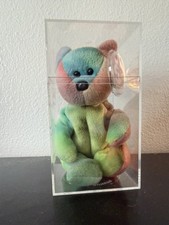 Ty Beanie Baby Garcia the Ty-Dyed Bear 1993, 4th Gen Hang, 3rd Gen Tush, Ver. 4