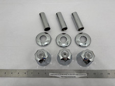 3 New Danco Handles Flanges Sleeves For Short Stem Gerber - Chrome - Read