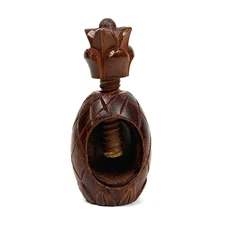 Vintage Pineapple Carved Wood Nutcracker Screw Gallery Originals