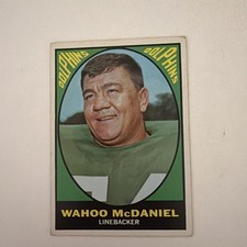 1967 Topps Wahoo McDaniel #82 Rookie Card Miami Dolphins - Rare Wrestling Legend. rookie card picture