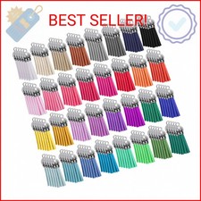 SIQUK 160 Pcs Keychain Tassels Leather Tassel Bulk for DIY Keychain Craft