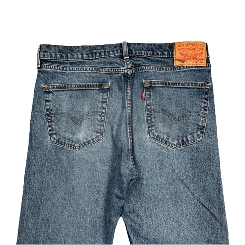 Levis 505 Jeans Mens 34x30 Measures 34x28.5 Blue Regular Fit Straight Stretch - Picture 9 of 10