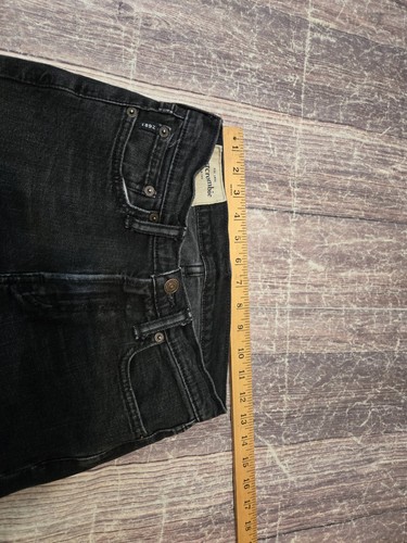 Abercrombie Kids Boys Slim Straight Black Denim Jeans Sz 12 - Picture 2 of 7