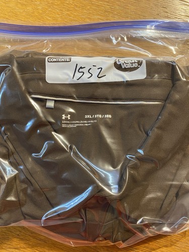 Under Armour Golf Polo Shirt Short Sleeve Loose Fit Heatgear Brown Men’s 3XL - Picture 8 of 8