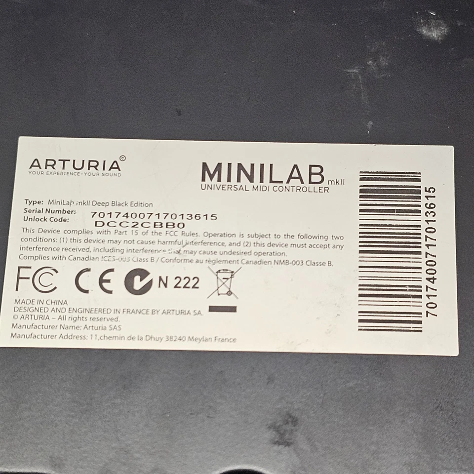 Arturia MiniLab MKII 25-Key USB Midi Controller Keyboard UNTESTED  NO POWER CABL - Image 4 of 4