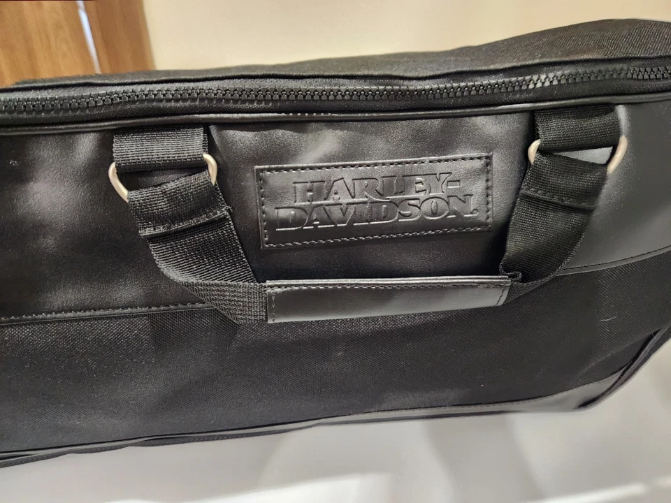 Harley Davidson Slanted Bicycle Black Saddle Liner Bag With Handles  - Image 2 of 4