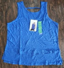 RBX Slub Jersey Tank Top With Side Vents Athletic Blue, Large, New MSRP $48