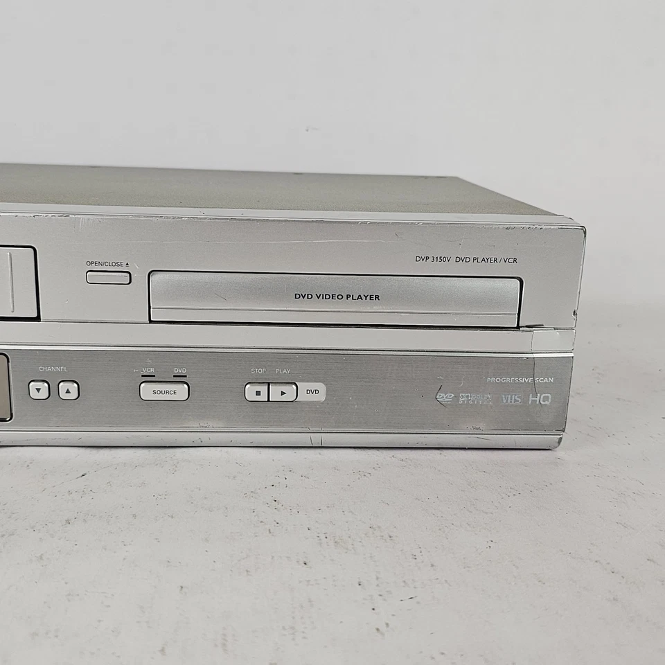 Philips DVP3150V Reproductor DVD VCR Combo Probado Funciona Sin Control Remoto Foto 3 de 4