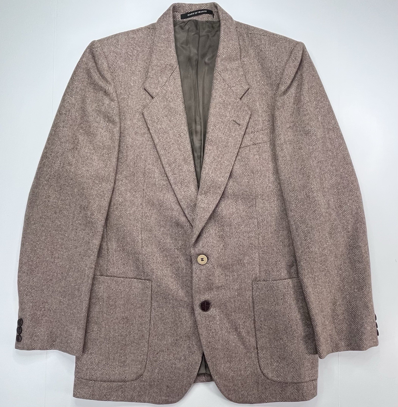 Giacca blazer uomo Yves Saint Laurent YSL lana marrone caffè vintage