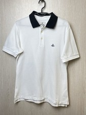 Vivienne Westwood White Contrast Collar Polo Shirt Size L