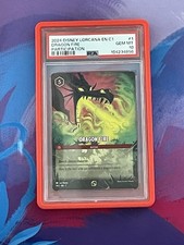 2024 DISNEY LORCANA EN C1-LORCANA CHALLENGE PROMO 1 DRAGON FIRE PSA 10