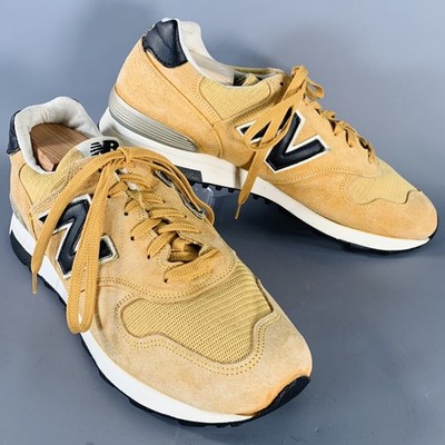New Balance Größe 11 1400 Senfgelb Wildleder Mesh Sportliche Sneaker