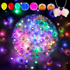 100Pcs Multicolor Balloon Lights with Hook,Long Standby Time,Waterproof Mini Lig