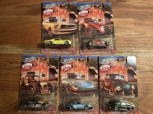 Hot Wheels 2025 Silver Series Vintage Club 1968 Set of 5 Volkswagen Porsche Ford