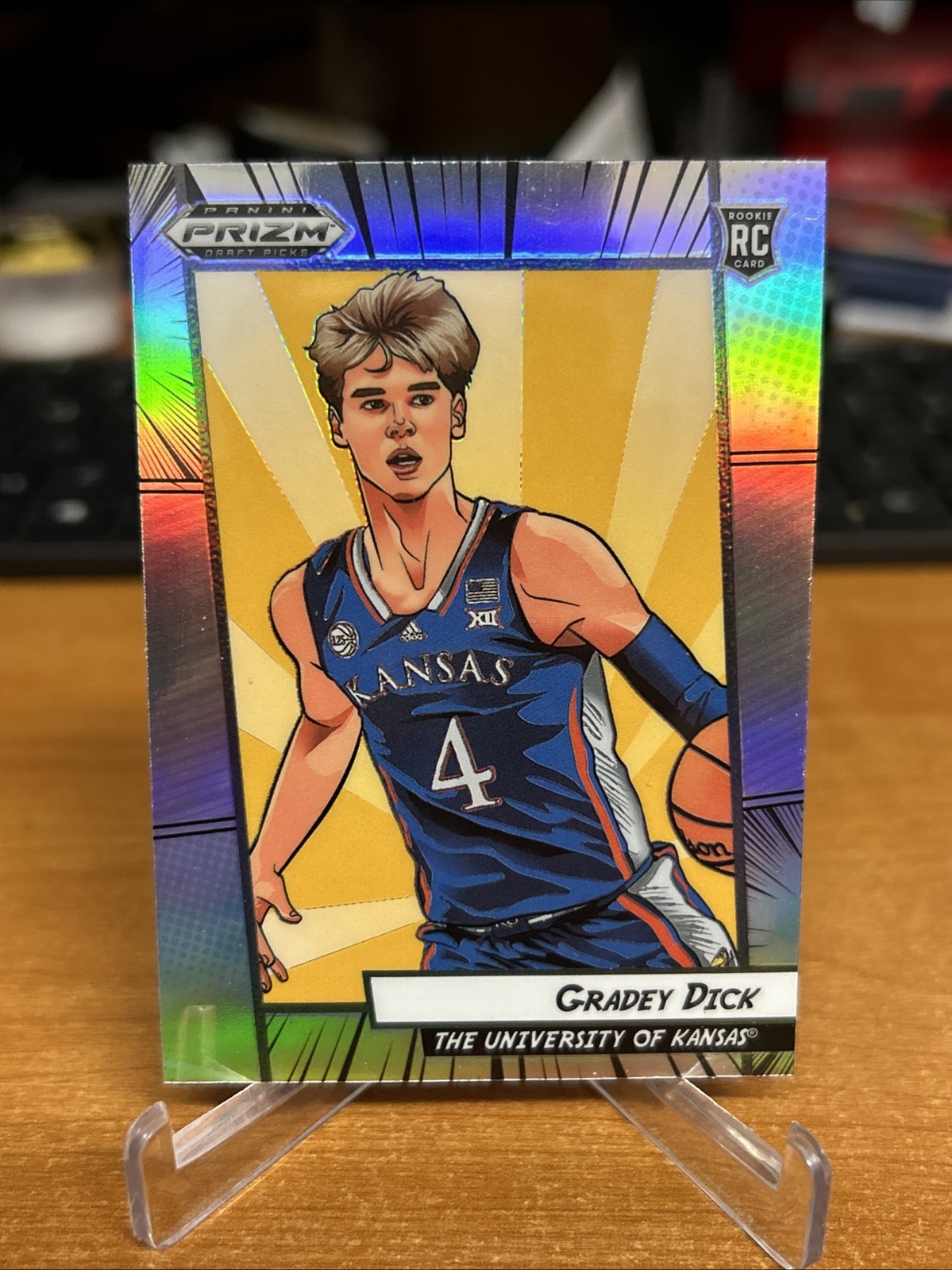GRADEY DICK 2023-24 PANINI PRIZM DRAFT PICKS #10 MANGA ROOKIE RC JAYHAWKS SSP