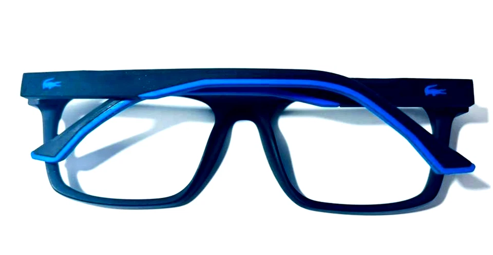 LACOSTE L957S 002 AZUL FOSCO NOVA ARMAÇÃO DE ÓCULOS DESIGNER AUTÊNTICA 56-18-145 - Imagem 2 de 4