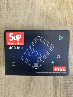 Sup Game Box Plus 400 in 1 Handheld System White Black, AV DC Cable, TV Play