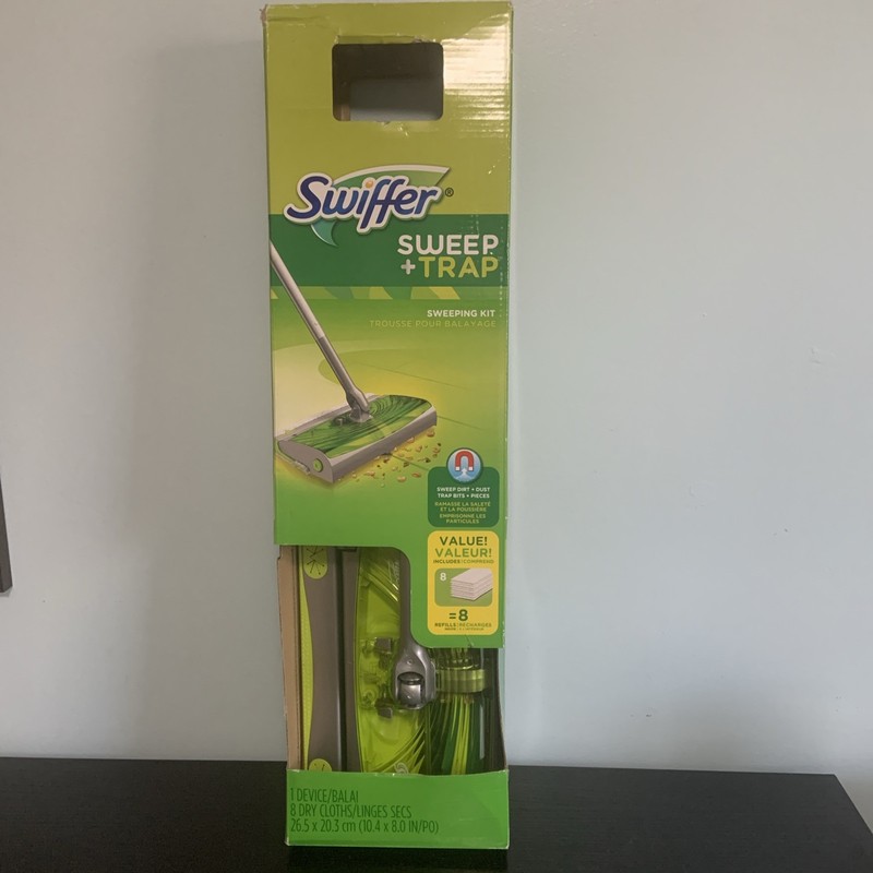 Swiffer Sweep + Trap Sweeping Kit  Includes Device & 8 Cloths. Discontinued NOS