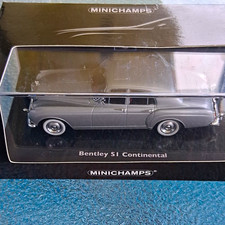 MINICHAMPS 1:43 1956 Bentley S1 Continental Silver Diecast Car Limited Edition 