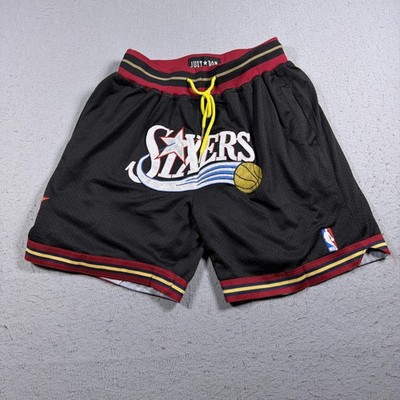 Philadelphia 76ers Shorts Mens Medium Black NBA Basketball