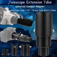 1.25" Extendable Camera Adapter Extension Tube All Metal Eyepiece Accessories