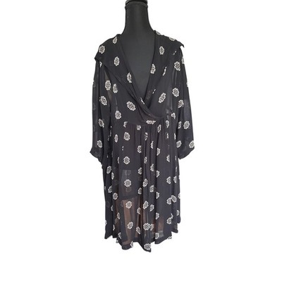 The Masai Clothing Company BlackSheer Tunic Dress XXL Scandi Boho Breezy