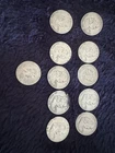 Lot Of 11 Franklin Half Dollars (1952-63) 90% Silver