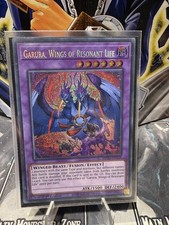 YUGIOH Secret Rare Garura, Wings Of Resonant Life RA02-EN024MP23-EN148 1st Ed