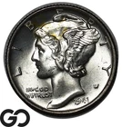 1941-D Mercury Dime, Full Split Bands, Superb Gem BU++ FSB