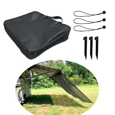 RV Awning Mesh Sun Shade UV Blocker Zipper Kit Replacement for RV 9x18