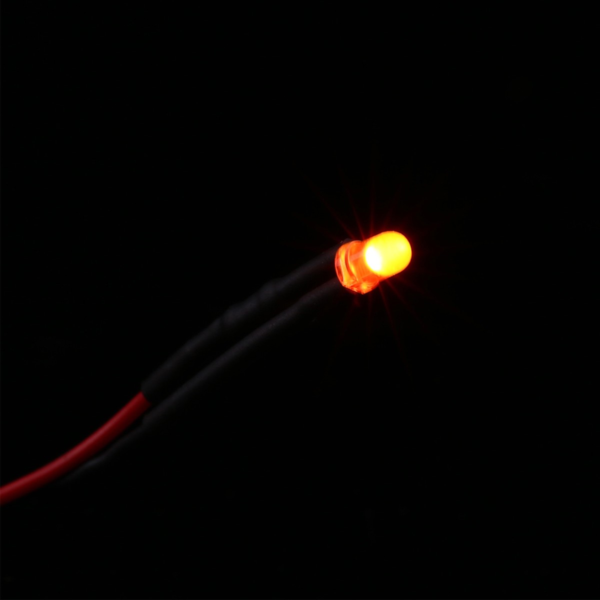 LiebeWH – 50 LED Diffusi 3mm Arancione – Pre-cablati 12V DC Con Filo 20cm – Per Hobby, Auto, Fai Da Te