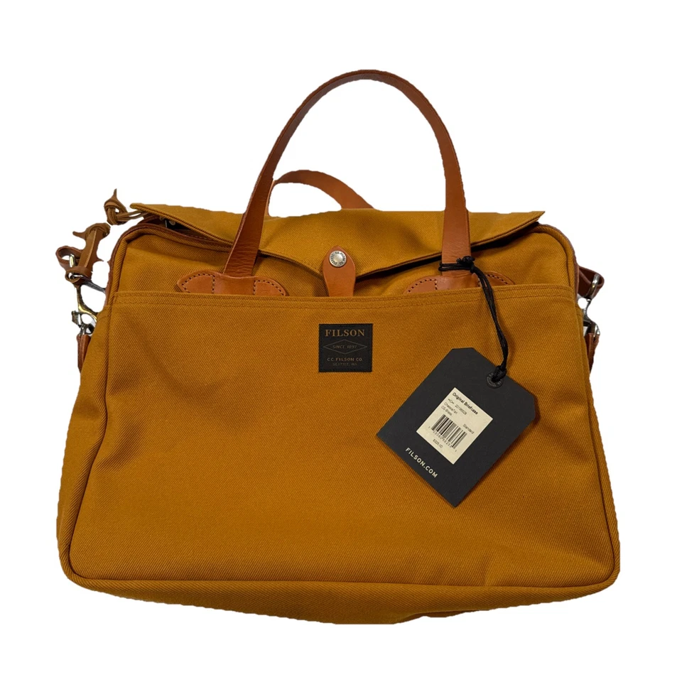 Maletín Original Filson Resistente Sarga | Nuevo con Etiquetas | Bronceado Chessie | Hecho en EE. UU. | Raro Foto 2 de 4