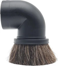 Round Dusting Brush Tool Attachment for Shop Vacs 2 1/2 Inch Wet/Dry Black 