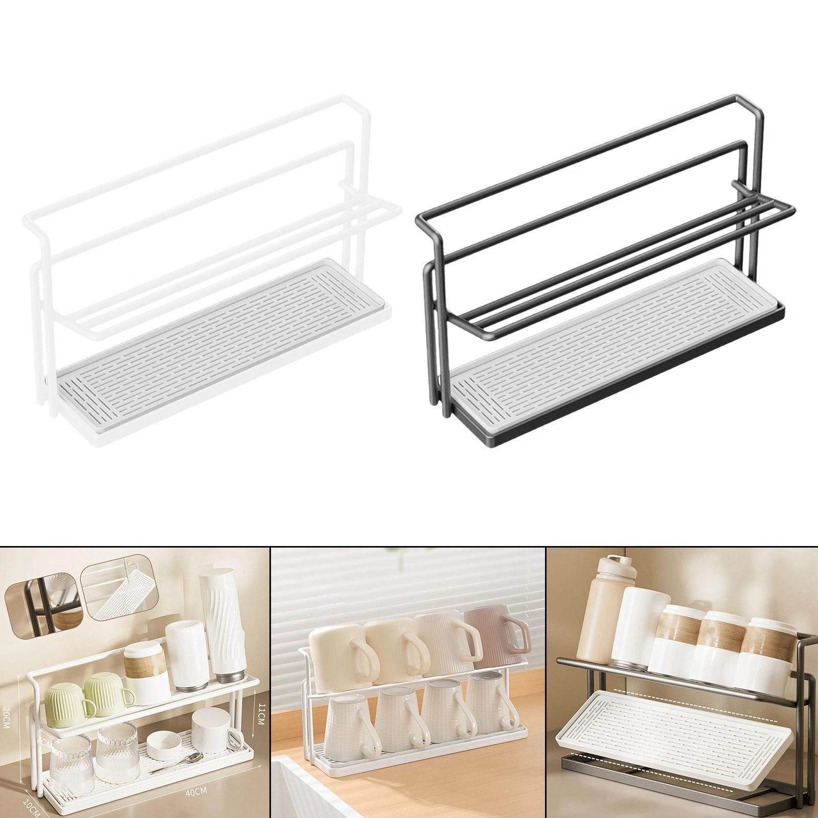 Water Bottle Drying Rack Multi Functional Portable Mug Organizer for Kitchen