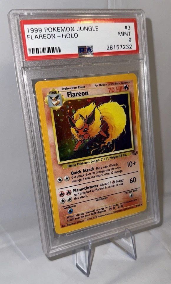1999 Pokémon Jungle Flareon – Holo #3 – PSA 9 MINT - Image 4 of 4
