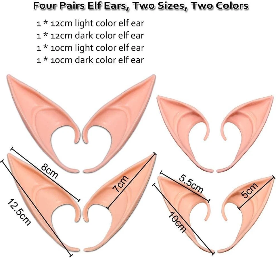 Reusable Latex Elf Ears - Perfect for Halloween, Christmas, and Cosplay Events - Image 3 of 4