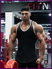 New Gym Clothing Mens Cotton Bodybuilding Stringer Tank Top Men Fitness Singlets