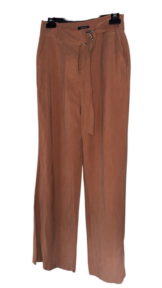 Forcast Ladies Dress Pants Copper With Attached Belt &Pockets  Sz 10 EUC Dressy