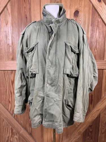 Vintage M65 Field Jacket US Army Vietnam Era Military OG107 Combat Coat
